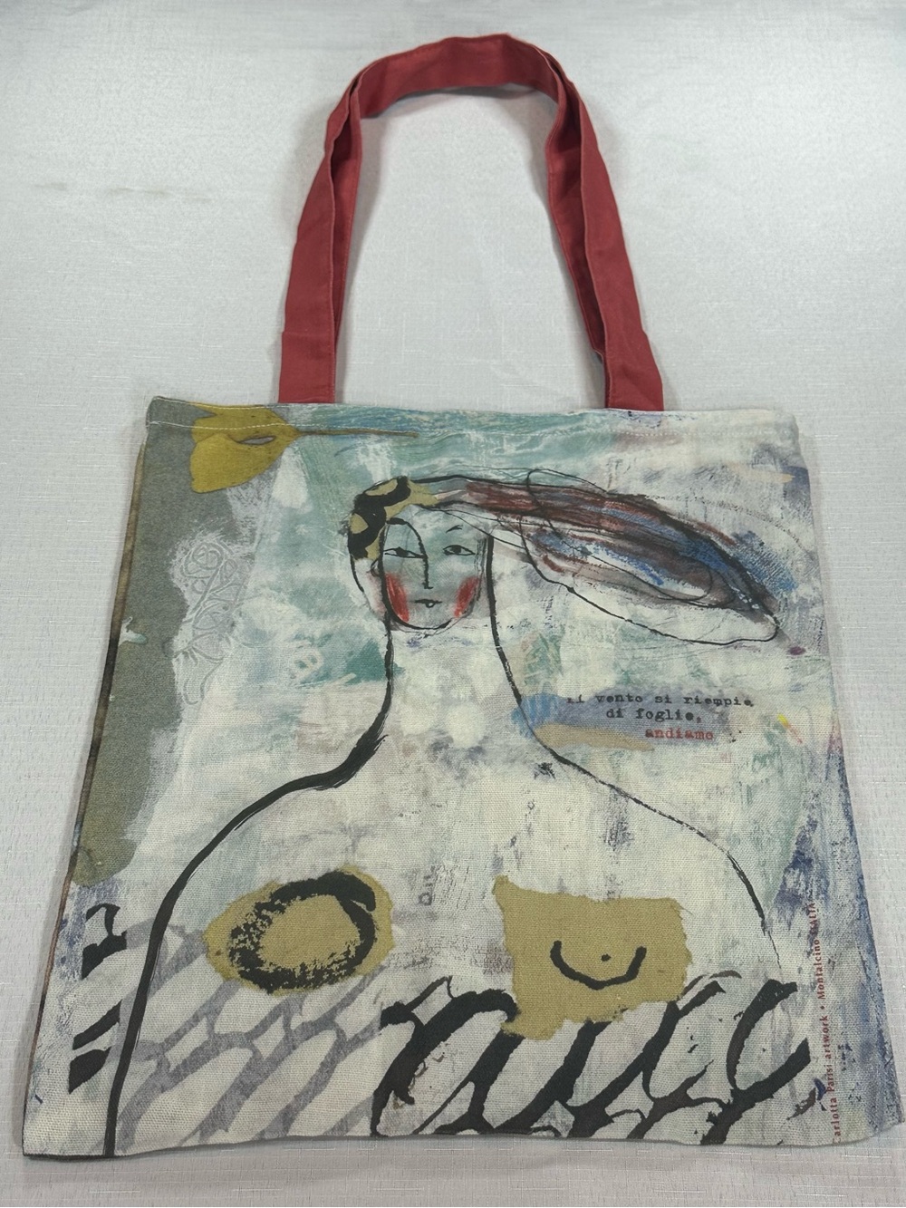 Carlotta Parisi Italian Art Cotton Tote Bag Made in Europe